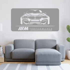 Veselá Stena Samolepka Rýchle auto Farba: šedá, Veľkosť: 100 x 50 cm