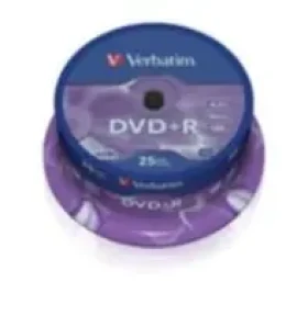 Verbatim 25ks DVD+R 4.7GB 16x / Spindl (43500)