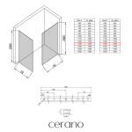 CERANO - Sprchová zástena Walk-in Crystal TL/P - 8 mm - bezvzperový systém - zlatá, grafitové sklo- 130x130x200 CER-8050BD5589