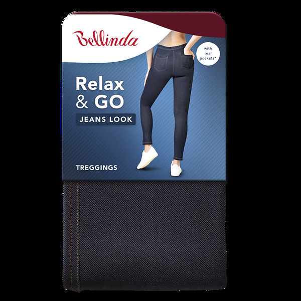 Dámske nohavice RELAX & GO JEANS TREGGINGS - BELLINDA - tmavomodré M