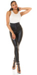 Sexy ultra high waist leather look leggings black