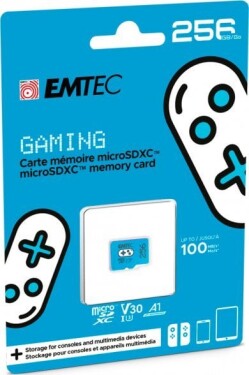 Emtec Gaming MicroSDXC 256 GB Class 10 UHS-I/U3 A1 V30 (ECMSDM256GXCU3G)