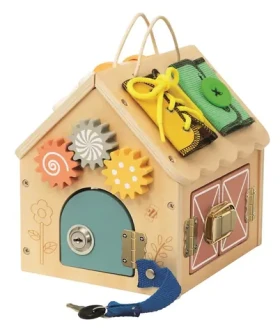 2Kids Toys Activity board Domček prírodný malý