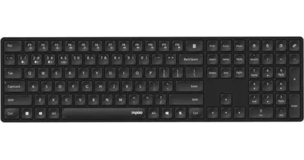 Rapoo E8020M Multi-mode čierna / Bezdrôtová klávesnica / Full-size / 2.4 GHz / BT 3.0 a 5.0 (220697)