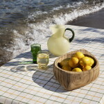 MADAM STOLTZ Sklenený džbán Light Yellow/Green