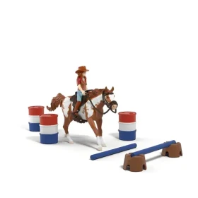 Schleich Herný set Hannah s koňom a prekážkami