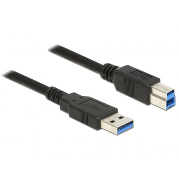 Delock USB kábel USB 3.2 Gen1 (USB 3.0 / USB 3.1 Gen1) USB-A zástrčka, USB-B zástrčka 2.00 m čierna pozlátené kontakty 85068; 85068