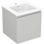 MEXEN/S - Orio kúpeľňová skrinka 45 cm s umývadlom Otis, 1 šuplík, šedá mat/biela mat 91A10-04547-1-BF62-W18M01