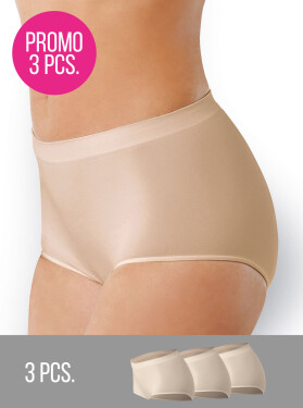 3PACK- Nohavičky s vyšším pásom bezšvové Culotte Intimidea Farba: Tělová, Velikost L/XL