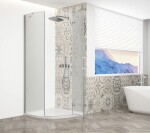 GELCO TRINITY CHROM štvrťkruhový kút 900x900 pravý, matné sklo, GT6590MR-CH GT6590MR-CH