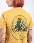 Patagonia W's Cap Cool Daily Graphic Shirt - Lands Chouinard Crest: Beeswax Tan X-Dye L