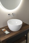 GSI - PURA keramické umývadlo na dosku vysoké, piemer 42cm, biela ExtraGlaze 885211