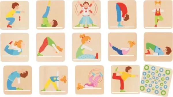 GOKI Drevené Pexeso Gymnastika pre telo a pamäť