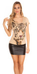 Sexy KouCla t-shirt with tiger print and cracks