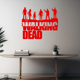 Veselá Stena Samolepka The Walking Dead Farba: červená, Veľkosť: 80 x 71 cm