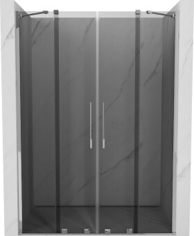 MEXEN/S - Velar Duo posuvné sprchové dvere 140, grafit, chróm 871-140-000-42-01