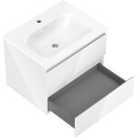 MEXEN/S - Orio kúpeľňová skrinka 60 cm s umývadlom Vela, 2 zásuvky, biela lesk 91A10-06047-2-BFF00-W23M00