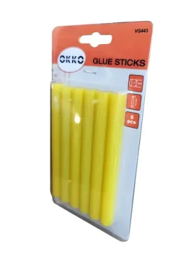 OKKO Tavné lepiace tyčinky žltá / Lepiace tyčinky / 11,2 x 100 mm / 6 ks (VG443)