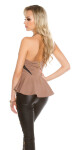 Sexy Koucla PartyTop with peplum salmon Einheitsgroesse