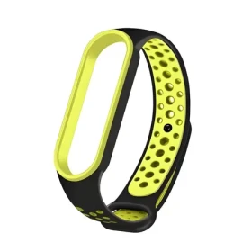 Beline Design čierno-zelená / Remienok pre XIAOMI Mi Band 5/6/7 / silikónový