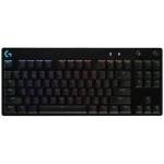 Logitech G PRO čierna / Herná klávesnica / UK layout / kábel USB-A / RGB Lightsync / bez num. klávesov / GX Blue Clicky (920-009426)