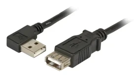 EFB K5246SW.1 čierna / Predlžovací kábel USB-A / lomený-rovný / USB 2.0 / 1 m (K5246SW.1)