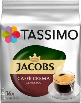 TASSIMO Jacobs Caffe Crema Classico / Káva v kapsule / 16ks (Caffe Crema Classico / 4031510)