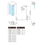 POLYSAN - ESCA GOLD MATT jednodielna sprchová zástena na inštaláciu k stene, číre sklo, 1000 ES1010-04