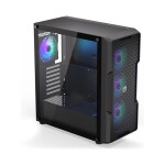 Endorfy Regnum 400 ARGB čierna / Mid tower / ATX / 4x 120mm / 2x USB 3.0 / mesh panel / priehľadná bočníce / bez zdroja (EY2A009)