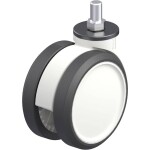 Blickle 763208 dvojité plastové otočné pojazdové koliesko; 763208