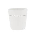 Bastion Collections Keramický latte hrnček White / So much laughter 240 ml