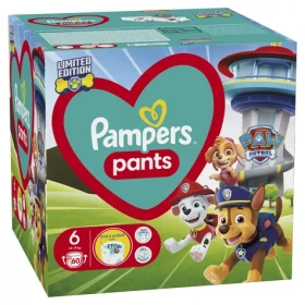 Pampers Pants Paw Patrol 14-19 kg (60ks) / Plienkové nohavičky / Veľkosť 6 (14-19 kg) (8006540863657)