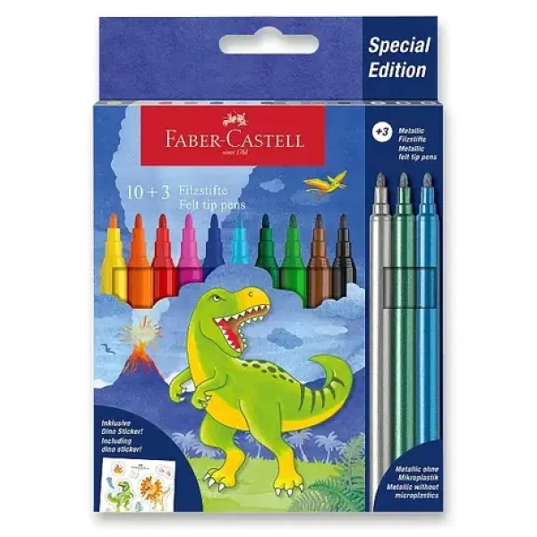 Faber-Castell Sada Fixov Dino so samolepkami / 13ks (554214)