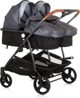CHIPOLINO Kočík pre dvojčatá / rovnako staré deti - kombinovaný Duo SMART / deti s hmotnosťou do 15 kg (159579)