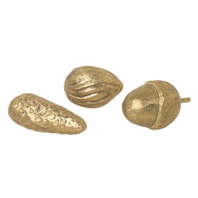 Ferm LIVING Vianočná dekorácia Winterland Forest Treats Brass - set 3 ks