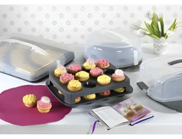Xavax TRAY Bake Transportation Box čierna / Prepravná krabica na plech / 50×38 cm
