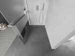 MEXEN/S - Kioto+ L Sprchová zástena WALK-IN s poličkou a držiakom uterákov 80 x 200, transparent/dekor, chróm 800-080-123-01-35