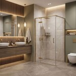 REA - Sprchovací kút Bruno 100x80 Brush Gold REA-K3601