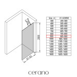 CERANO - Sprchová zástena Walk-in Onyx YL/P - 10 mm - čierna matná, grafitové sklo - 90x200 CER-8050BD8511