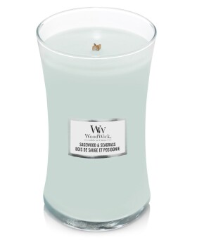 WoodWick Sagewood amp; Seagrass váza veľká 610g - dóza veľká / doba horenia: až 120 h (5038581148595)