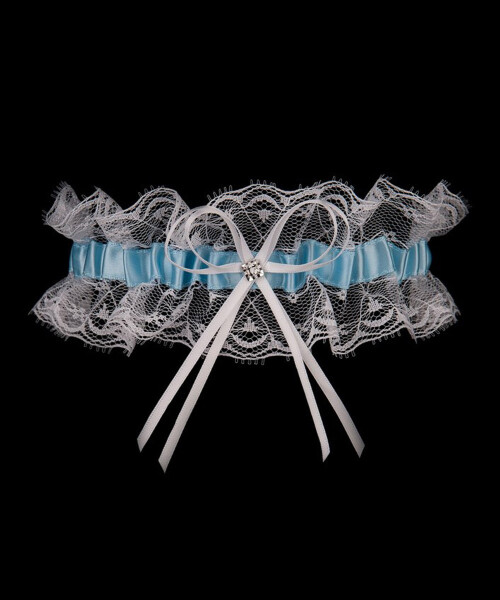 Podväzok PW-27 biely a modrý - Julimex UNI bílo-modrá