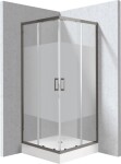 DEANTE - Funkia Evo štvorcový kút s vaničkou, 80x80 cm – vzor pruh KYCZDE88P