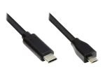 Good Connections USB-C - Micro USB čierna / Kábel / USB 2.0 / 3 m (GC-M0124)