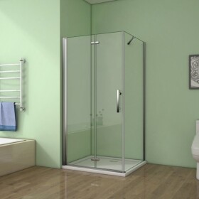 H K - Sprchovací kút SOLO B8 76x100x185 so zalamovacími dverami SE-SOLOB87610
