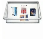 2x3 Vonkajšia vitrína s horizontálnym otváraním 75 x 101 cm (magnetická) biela (5907627303857)