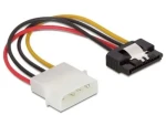 DeLock SATA 15pin - Molex 4pin / Napájací kábel / 0,15 m (60120)