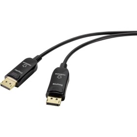 Renkforce optické vlákno / DisplayPort prepojovací kábel Konektor DisplayPort, Konektor DisplayPort 50.00 m čierna UHD 8K @ 60 Hz, UHD 4K @ 120 Hz RF-4598012; RF-4598012