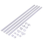 Sygonix SY-6737520 káblová lišta spojovací kus (d x š x v) 1000 x 24 x 15 mm 1 sada biela; SY-6737520
