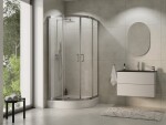 BESCO - Štvrťkruhový sprchovací kút MODERN CHROM 190 - Farba rámu - Chróm / Leštený hliník (ALU), Rozmer A - 90, Rozmer B - 90, Rozmer C - 190, Smer zatvárania - Univerzálne Ľavé / Pravé, Výplň - Fume bezpečnostné sklo - 6 mm (BO290CT
