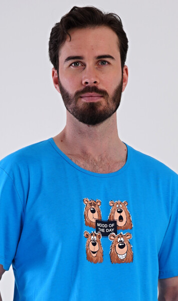 Pánske pyžamové šortky Bear Happy modrá M